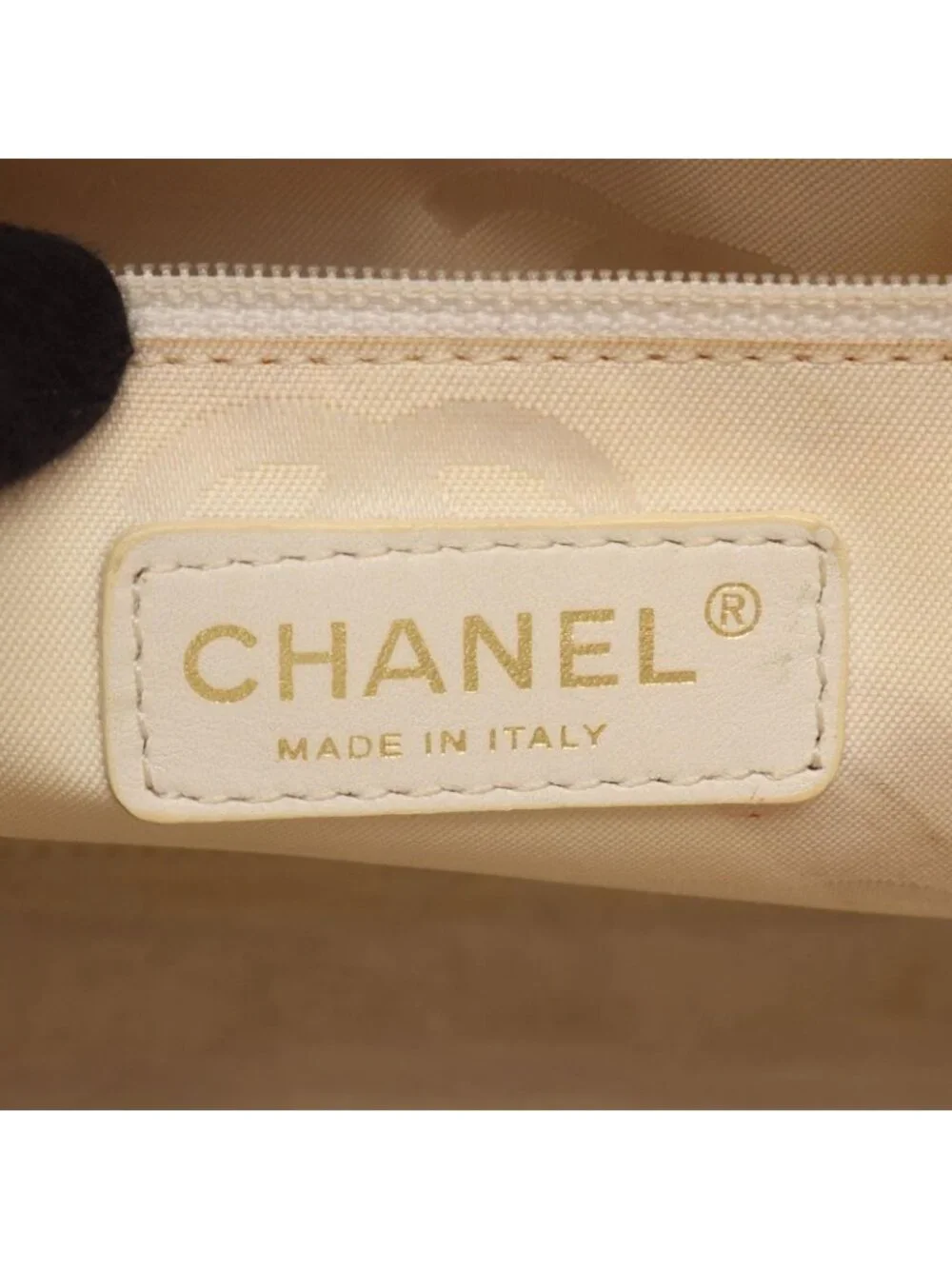 Chanel Handbag Wild Stitch Chez Blanc Yellow Beige Leather Handle